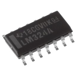 20 pcs - LM324AD Texas Instruments, Precision, Op Amp, 1.2MHz, 5 - 28 V, 14-Pin SOIC