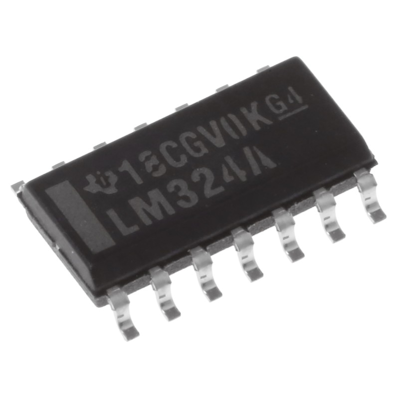 20 pcs - LM324AD Texas Instruments, Precision, Op Amp, 1.2MHz, 5 - 28 V, 14-Pin SOIC
