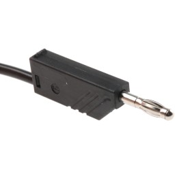 1 pcs - Hirschmann Test & Measurement, 16A, 60V dc, Black, 250mm Lead Length