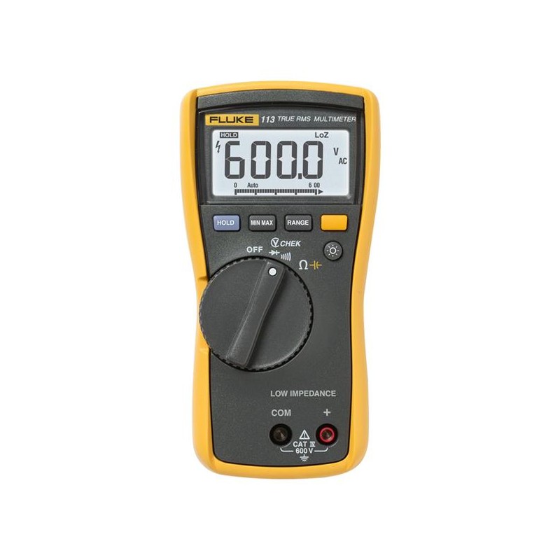 1 pcs - Fluke 113 Handheld Digital Multimeter, True RMS, 600V ac Max