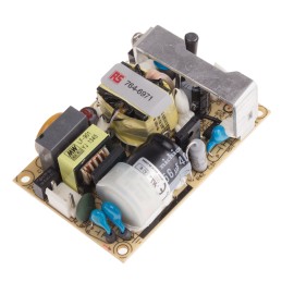 1 pcs - MEAN WELL Switching Power Supply, EPS-25-5, 5V dc, 5A, 25W, 1 Output, 120 - 370 V dc, 85 - 264 V ac Input