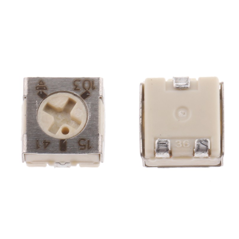 500 pcs - 10kΩ, SMD Trimmer Potentiometer 0.25W Top Adjust Vishay, TS53