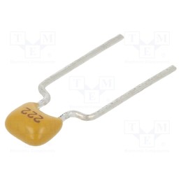 10 pcs x SR PASSIVES - CT40805B222K500F3R - Capacitor: ceramic, 2.2nF, 50V, X7R, ±10%, THT, 5mm