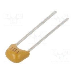 10 pcs x SR PASSIVES - CT40805N100J500F1R - Capacitor: ceramic, 10pF, 50V, C0G (NP0), ±5%, THT, 2.54mm