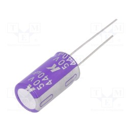 2 pcs x KEMET - A759MX447M1HAAE028 - Capacitor: polymer, low ESR, 440uF, 50VDC, ESR: 28mΩ, THT, ±20%, A759