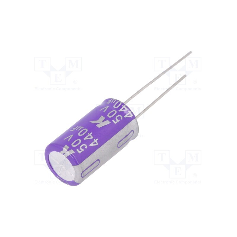 2 pcs x KEMET - A759MX447M1HAAE028 - Capacitor: polymer, low ESR, 440uF, 50VDC, ESR: 28mΩ, THT, ±20%, A759