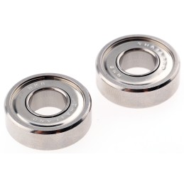 2 pcs - NMB DDR-1980ZZMTRA5P24LY121 Double Row Deep Groove Ball Bearing- Both Sides Shielded 8mm I.D, 19mm O.D