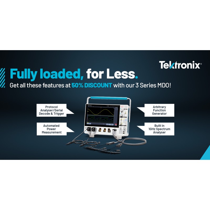 1 pcs - Tektronix MDO34 3-BW-500 + 3-AFG +3-BND + 3-MSO FULLY LOADED 3 Series MDO Series Digital Bench Mixed Domain