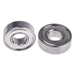 2 pcs - NMB DDRI1438HHRA5P24LY121 Double Row Deep Groove Ball Bearing- Both Sides Shielded 9.52mm I.D, 22.22mm O.D