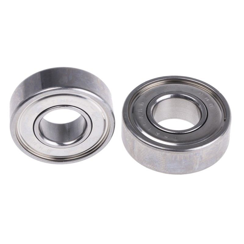 2 pcs - NMB DDRI1438HHRA5P24LY121 Double Row Deep Groove Ball Bearing- Both Sides Shielded 9.52mm I.D, 22.22mm O.D