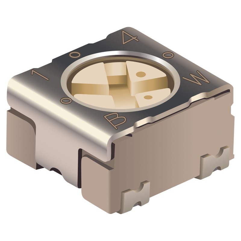 10 pcs - 10kΩ, SMD Trimmer Potentiometer 0.25W Top Adjust Bourns, PVG3