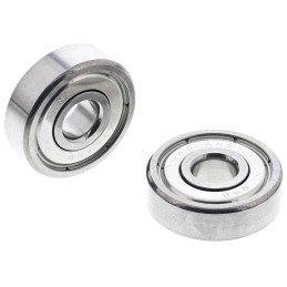 2 pcs - NMB DDR-1650HHMTRA1P24LY121 Double Row Deep Groove Ball Bearing- Both Sides Shielded 5mm I.D, 16mm O.D