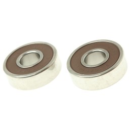 2 pcs - NMB 608SSA1M2MTLY121 Single Row Deep Groove Ball Bearing- Non Contact Seals On Both Sides 8mm I.D, 22mm O.D