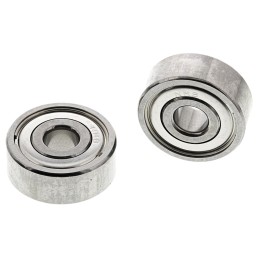 2 pcs - NMB DDR1340ZZMTRA5P24LY121 Double Row Deep Groove Ball Bearing- Both Sides Shielded 4mm I.D, 13mm O.D