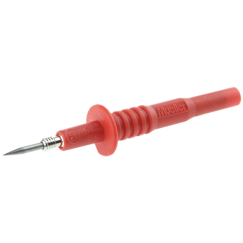 1 pcs - Mueller Electric Fixed Test Probe, 2mm Tip, 1kV, 20A