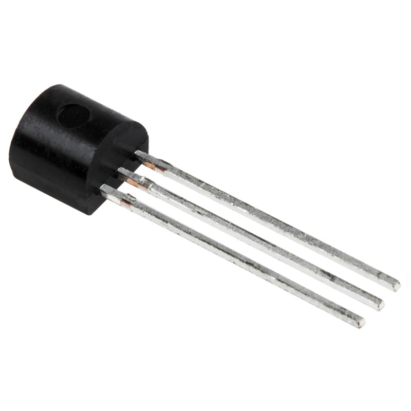 20 pcs - Microchip Voltage Temperature Sensor, Voltage Output, Through Hole Mount, Analogue, ±1°C, 3 Pins