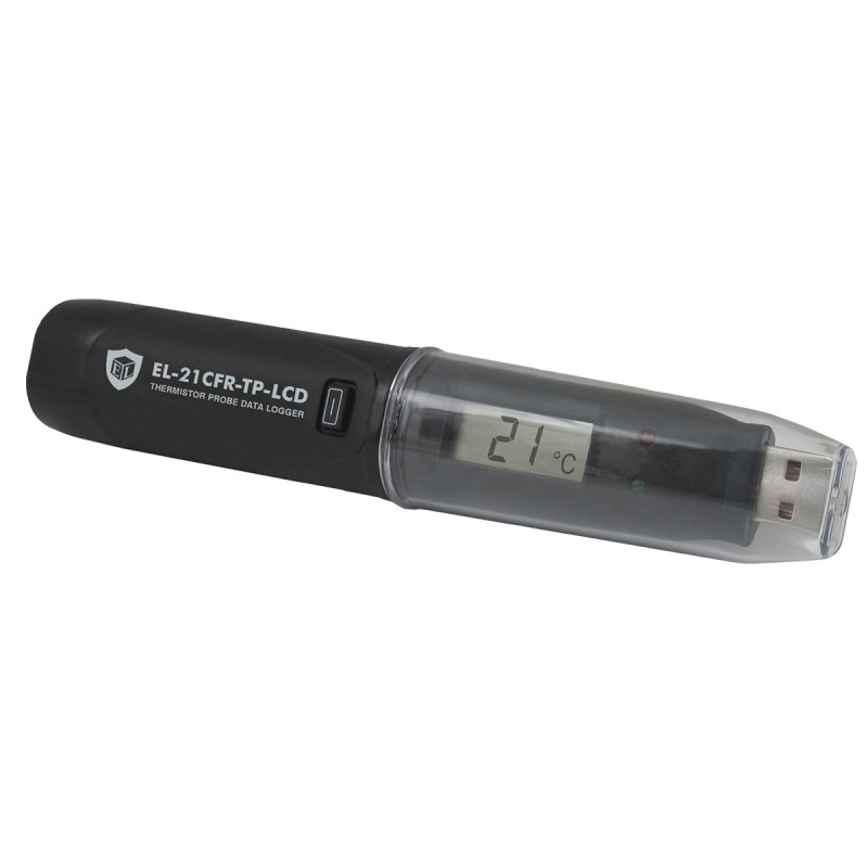 1 pcs - Lascar EL-21CFR-TP-LCD Temperature Data Logger, USB - RS Calibration