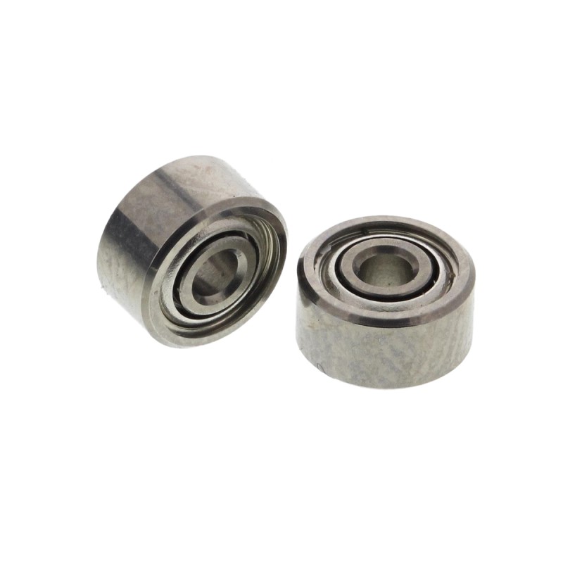 2 pcs - NMB DDR-515ZZHA3P25LY121 Double Row Deep Groove Ball Bearing- Both Sides Shielded 1.5mm I.D, 5mm O.D