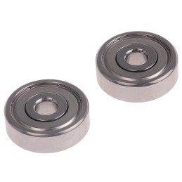 2 pcs - NMB DDR-1640HHRA1P25LY121 Double Row Deep Groove Ball Bearing- One Side Shielded 4mm I.D, 16mm O.D