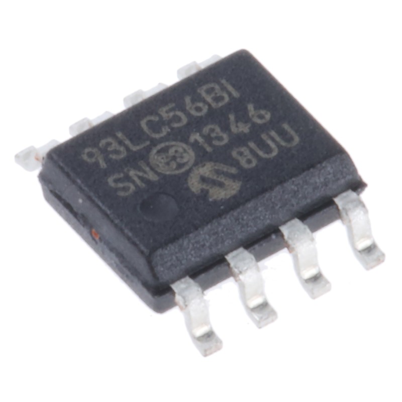 20 pcs - Microchip 93LC56B-I/SN, 2kbit Serial EEPROM Memory, 200ns 8-Pin SOIC Serial-Microwire