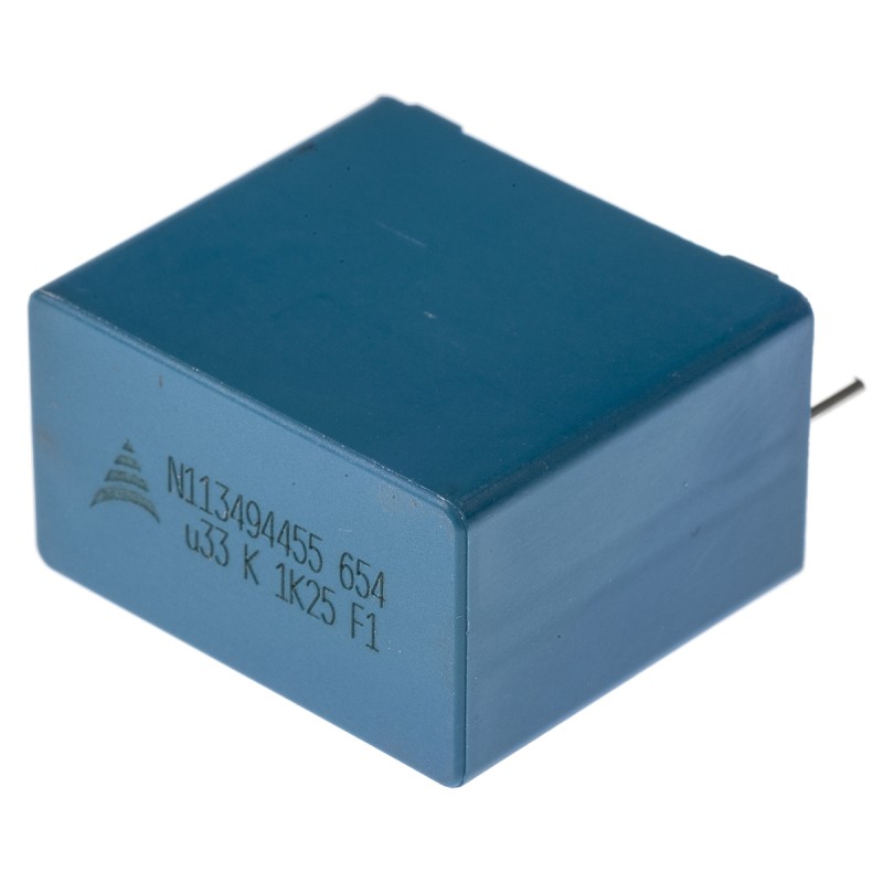 5 pcs - EPCOS B32654 Polypropylene Film Capacitor, 1.25 kV dc, 500 V ac, ±10%, 330nF, Through Hole