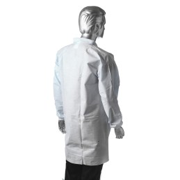 1 pcs - 3M White Unisex Visitor Coat, XL