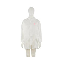 1 pcs - 3M White Unisex Visitor Coat, XL