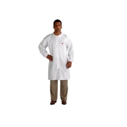 1 pcs - 3M White Unisex Visitor Coat, XL