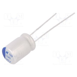 2 pcs x KEMET - A759KS107M1VAAE031 - Capacitor: polymer, low ESR, 100uF, 35VDC, ESR: 31mΩ, THT, ±20%, A759