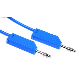 1 pcs - Hirschmann Test & Measurement Test lead, 16A, 60V dc, Blue, 1m Lead Length