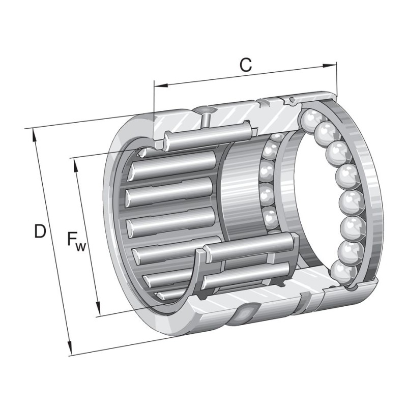 5 pcs - FAG NX10-Z-XL 10mm I.D Roller Bearing, 19mm O.D