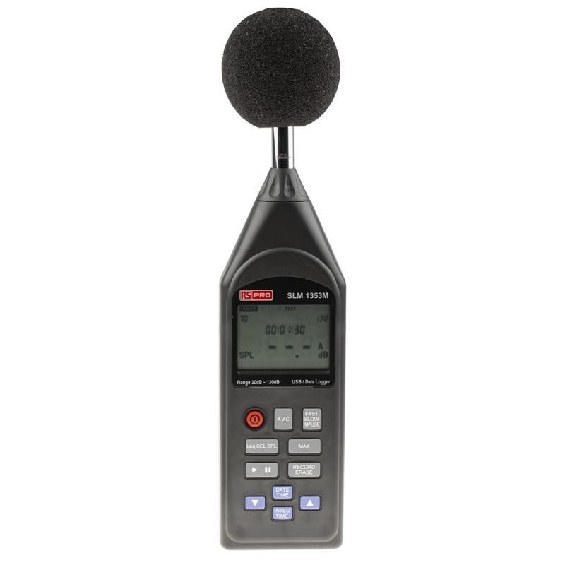 1 pcs - RS PRO ISO-TECH SLM1353M Datalogging Sound Level Meter, 30dB to 130dB, 8kHz max