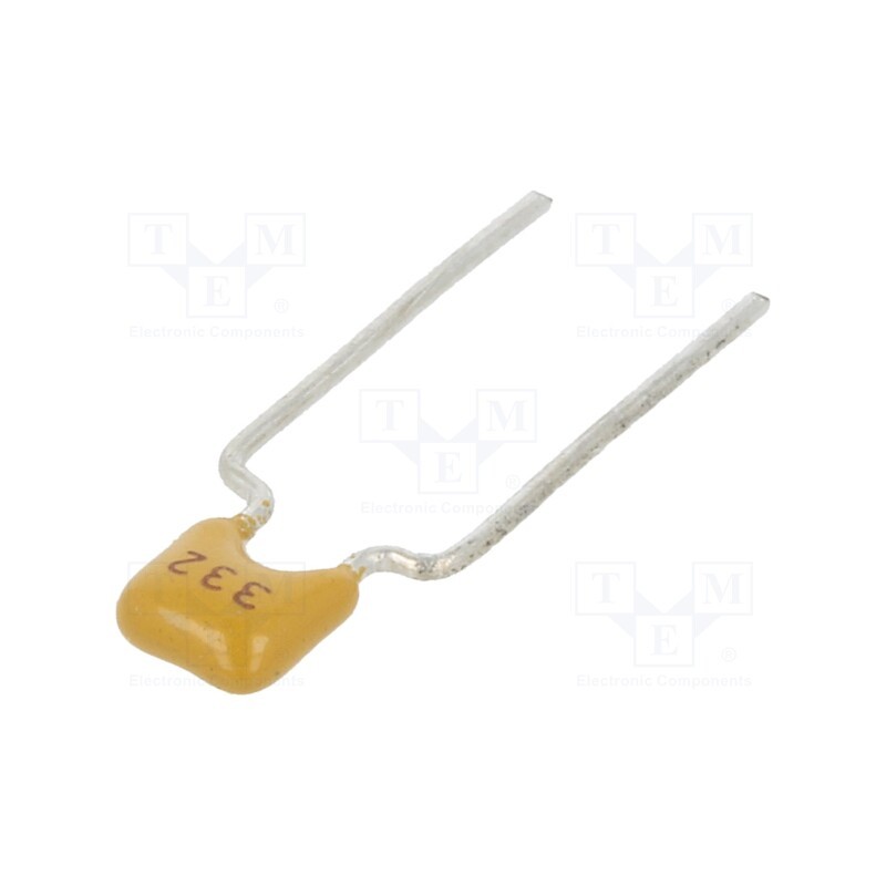 10 pcs x SR PASSIVES - CT40805B332K500F3R - Capacitor: ceramic, 3.3nF, 50V, X7R, ±10%, THT, 5mm