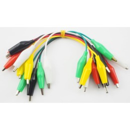 1 pcs - Monk Makes Crocodile Clip Lead, Black, Green, Red, White, Yellow, 185mm Lead Length