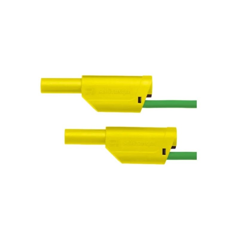 1 pcs - Schutzinger Test lead, 32A, 1kV, Green/Yellow, 1m Lead Length