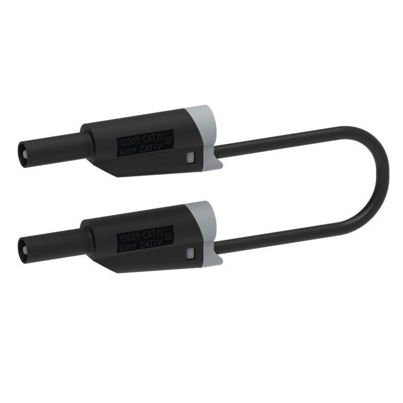 1 pcs - Electro PJP Test lead, 36A, 1kV, Black, 100cm Lead Length