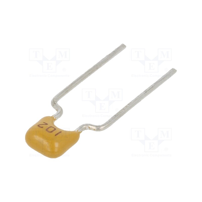 10 pcs x SR PASSIVES - CT40805B102K101F3R - Capacitor: ceramic, 1nF, 100V, X7R, ±10%, THT, 5mm
