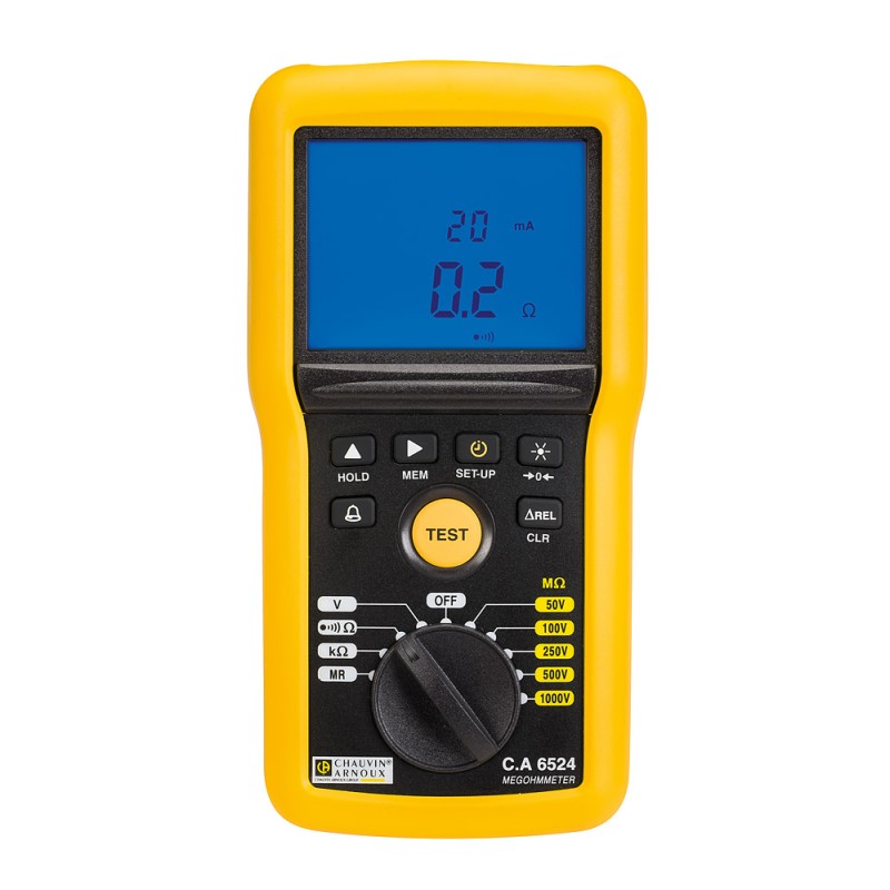 1 pcs - Chauvin Arnoux CA 6524 Insulation & Continuity Tester, 50V Min, 1000V Max, 200GΩ Max, CAT IV