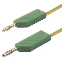 1 pcs - Hirschmann Test & Measurement Test lead, 32A, 60V dc, Green/Yellow, 1m Lead Length
