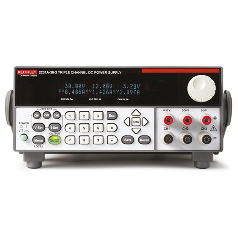 1 pcs - Keithley 2231A-30-3 Series Analogue, Digital Bench Power Supply, 0 - 30V, 3A, 3-Output, 195W