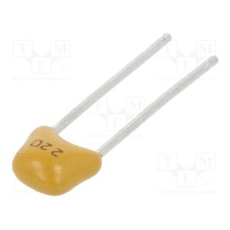 10 pcs x SR PASSIVES - CT40805N220J500F1R - Capacitor: ceramic, 22pF, 50V, C0G (NP0), ±5%, THT, 2.54mm
