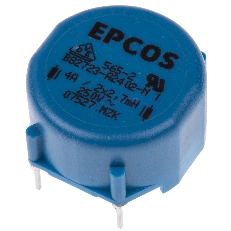 50 pcs - EPCOS 2.7 mH ±30% Ferrite Power Line Choke, 4A Idc, 60mΩ Rdc 250 V ac, B82721A