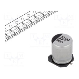 2 pcs x PANASONIC - EEEFT1A102AP - Capacitor: electrolytic, low ESR, SMD, 1000uF, 10VDC, Ø8x10.2mm