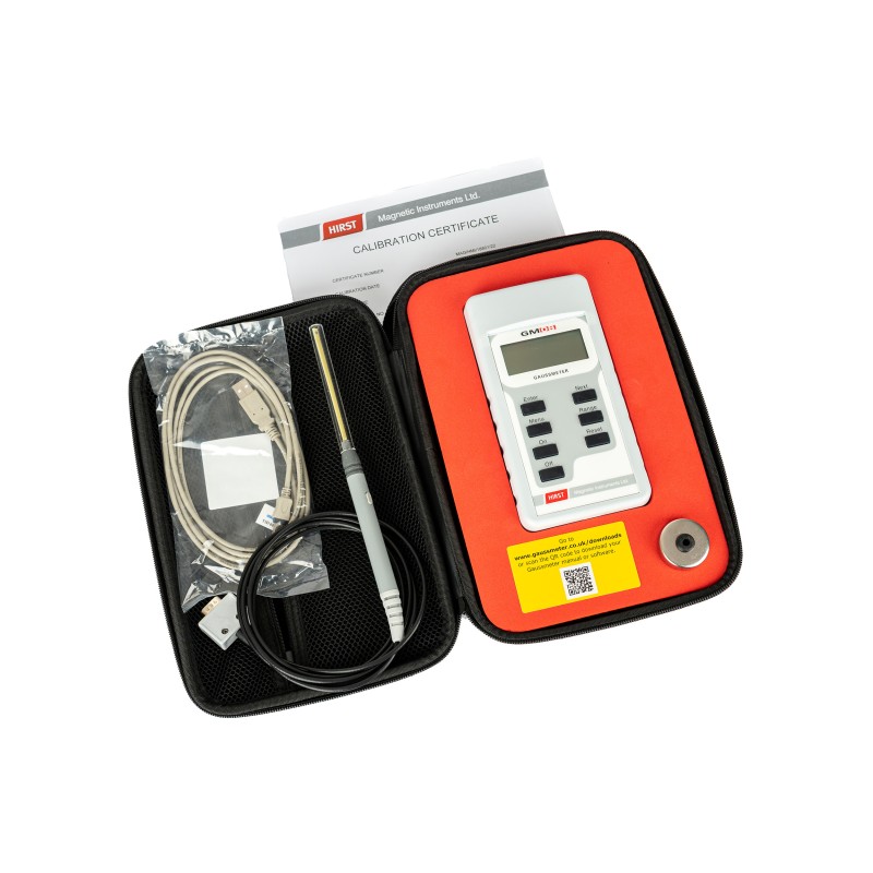 1 pcs - Hirst Magnetics GM08 Gauss Meter, DC and 15 Hz - 10 kHz