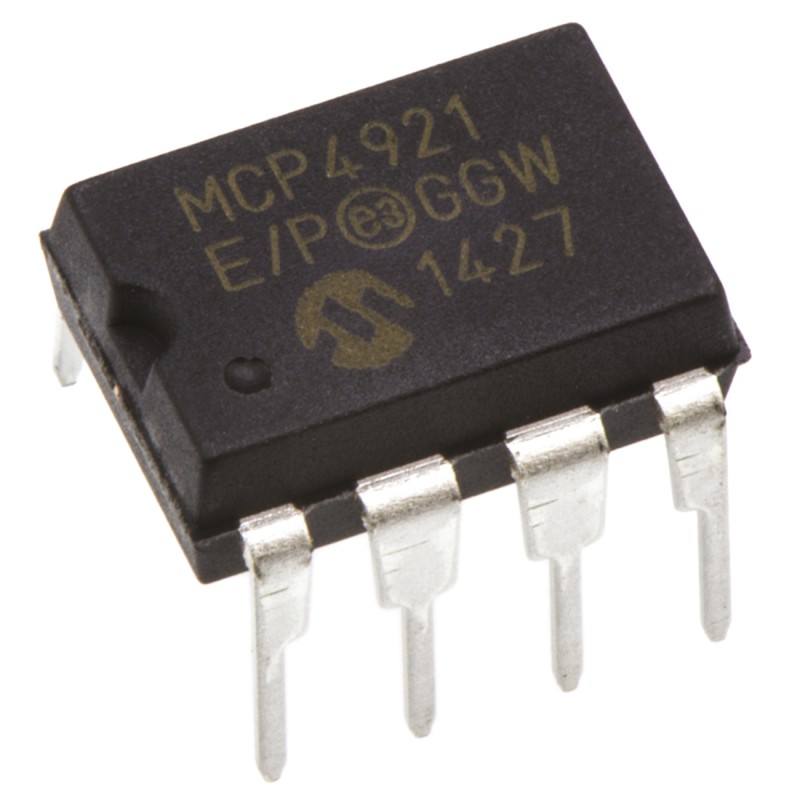 2 pcs - Microchip, DAC 12 bit- 1%FSR Serial (SPI/Microwire), 8-Pin PDIP