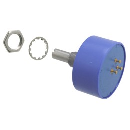 5 pcs - Bourns 1kΩ Rotary Potentiometer Continuous-Turns 1-Gang Bushing Mount, 6657S-1-102