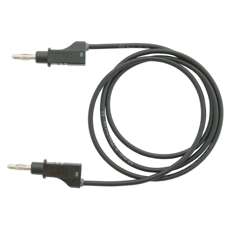 1 pcs - Electro PJP Test lead, 36A, 30 - 60V, Black, 100cm Lead Length