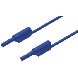 1 pcs - Hirschmann Test & Measurement 2 mm Connector Test Lead, 10A, 1000V ac/dc, Blue, 1m Lead Length