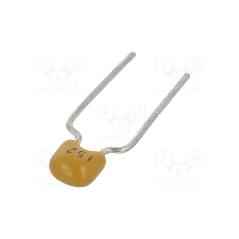 10 pcs x SR PASSIVES - CT40805B152K500F3R - Capacitor: ceramic, 1.5nF, 50V, X7R, ±10%, THT, 5mm