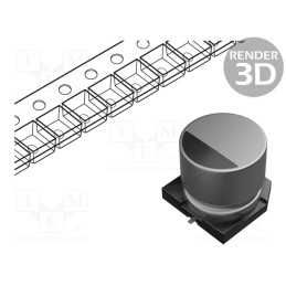 2 pcs x PANASONIC - EEETG1V330P - Capacitor: electrolytic, SMD, 33uF, 35VDC, Ø8x6.2mm, 1000h, 1Ω